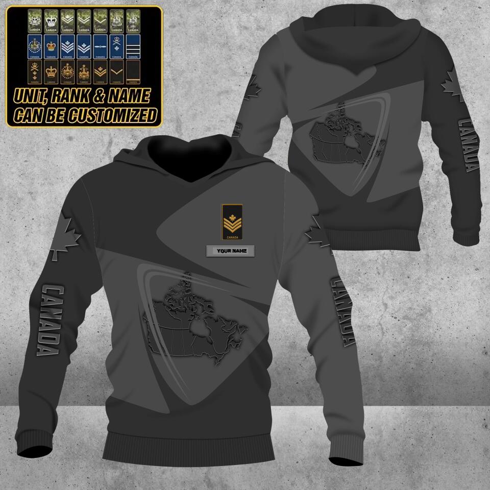 Personalized Canada Solider/ Veteran Camo With Name And Rank Hoodie - 1680220808