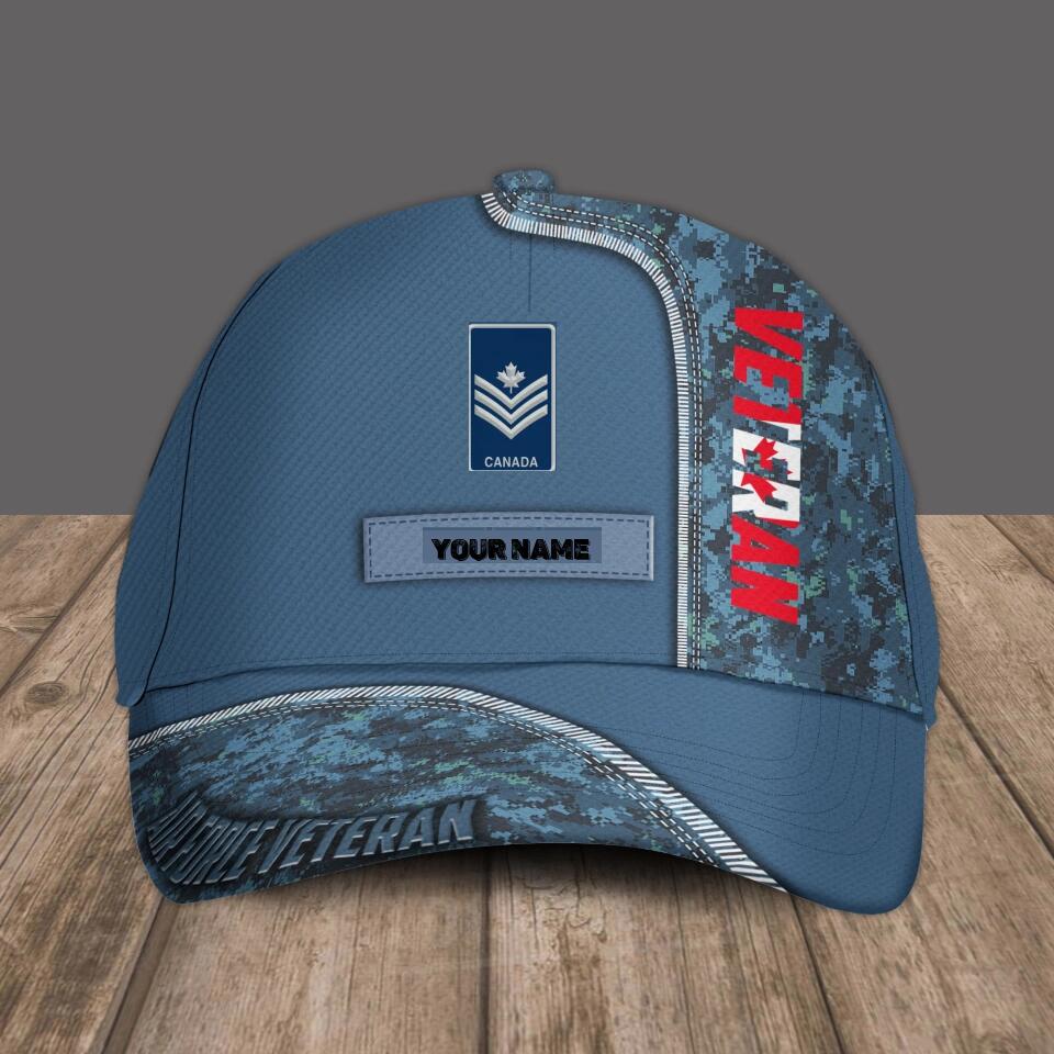 Personalized Rank And Name Canadian Soldier/Veterans Camo Baseball Cap - 0504230003
