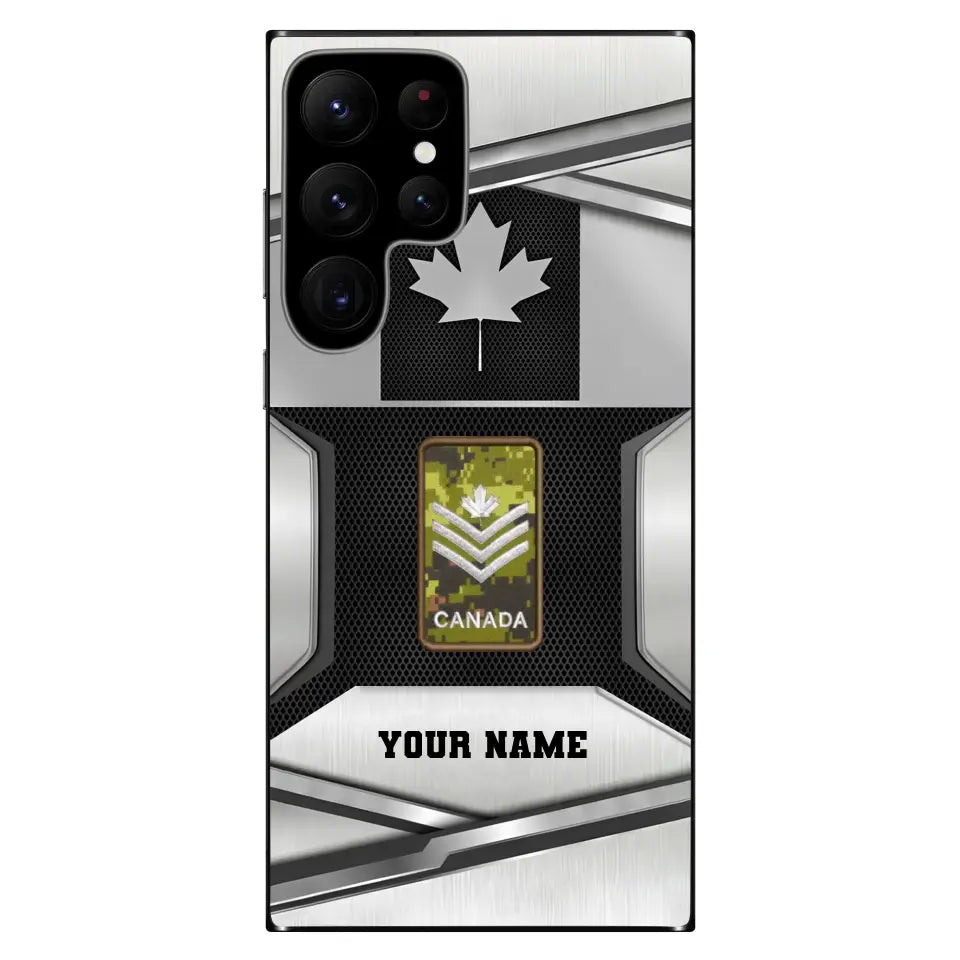 Personalized Canada Soldier/Veterans With Rank And Name Phone Case Printed - 16927488