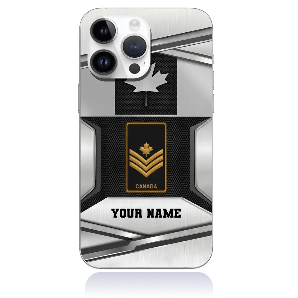 Personalized Canada Soldier/Veterans With Rank And Name Phone Case Printed - 16927488