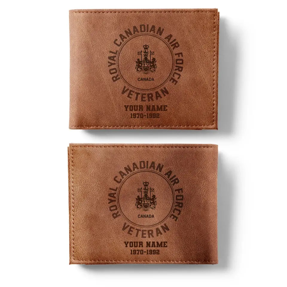 Personalized Rank And Name Canadian Soldier/Veterans Leather Wallet - 16971552