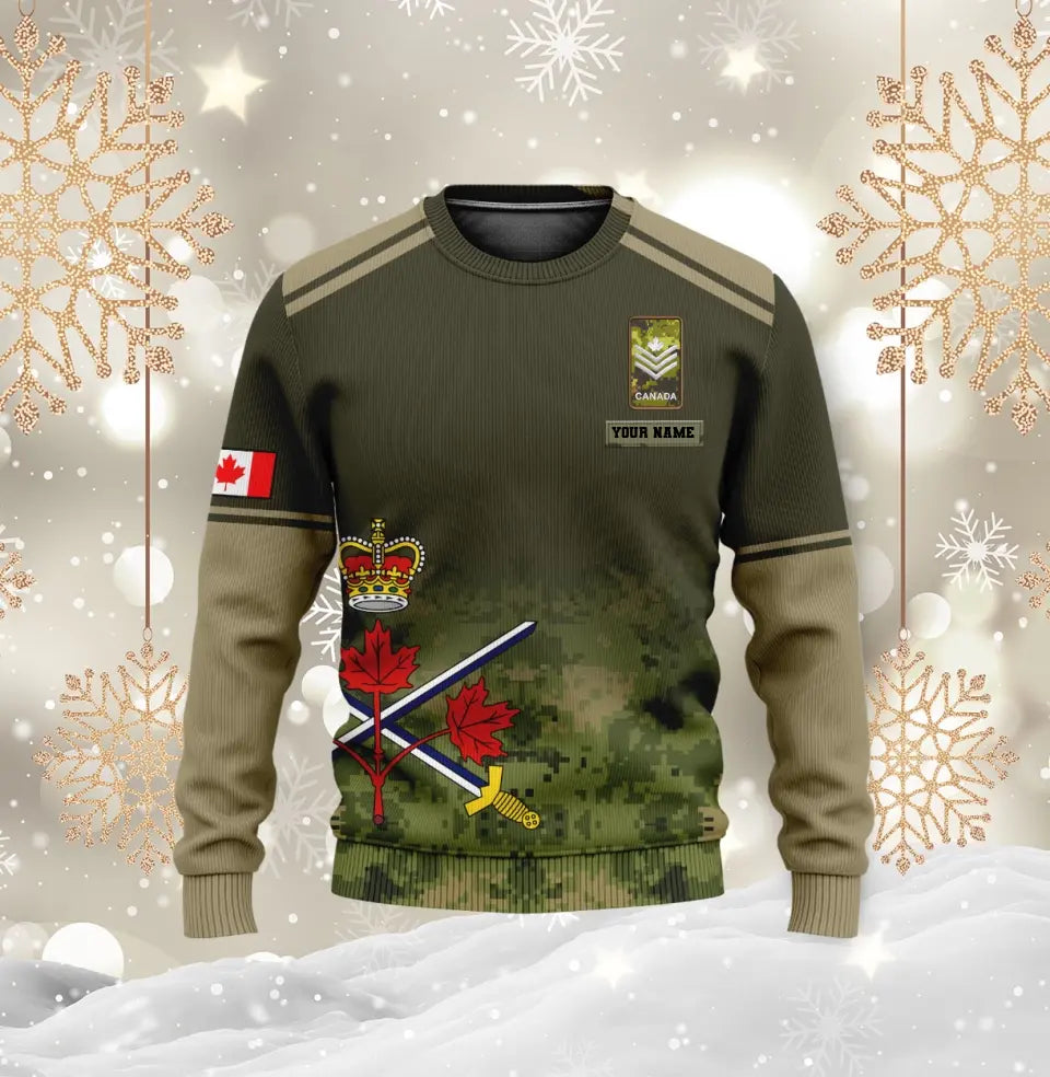 Personalized Canada Soldier/ Veteran Camo With Name And Rank Bomber Jacket 3D Printed - 1697760002