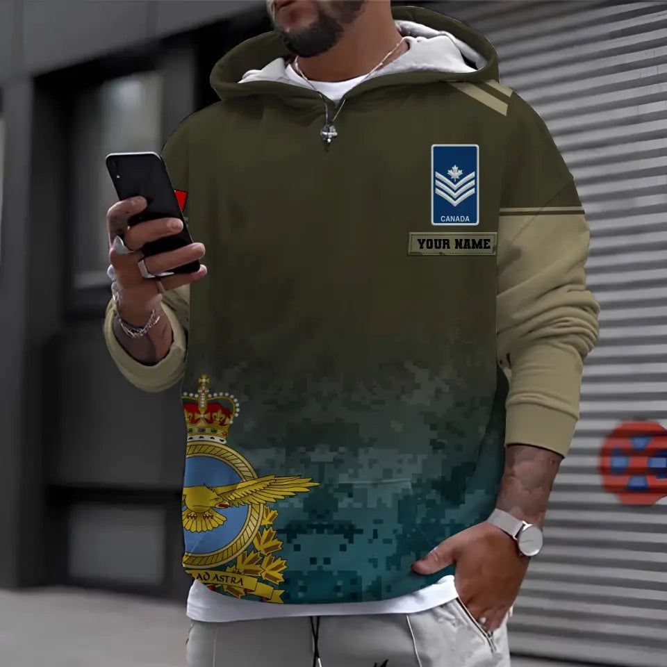 Personalized Canada Soldier/ Veteran Camo With Name And Rank Bomber Jacket 3D Printed - 1697760002