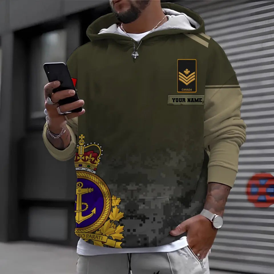 Personalized Canada Soldier/ Veteran Camo With Name And Rank Bomber Jacket 3D Printed - 1697760002