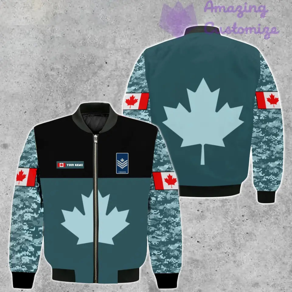 Personalized Canadian Soldier/ Veteran Camo With Name And Rank Bomber Jacket 3D Printed - 17016480
