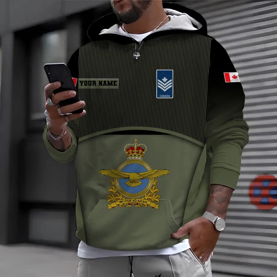 Personalized Canadian Soldier/ Veteran Camo With Name And Rank Bomber Jacket 3D Printed - 17029440