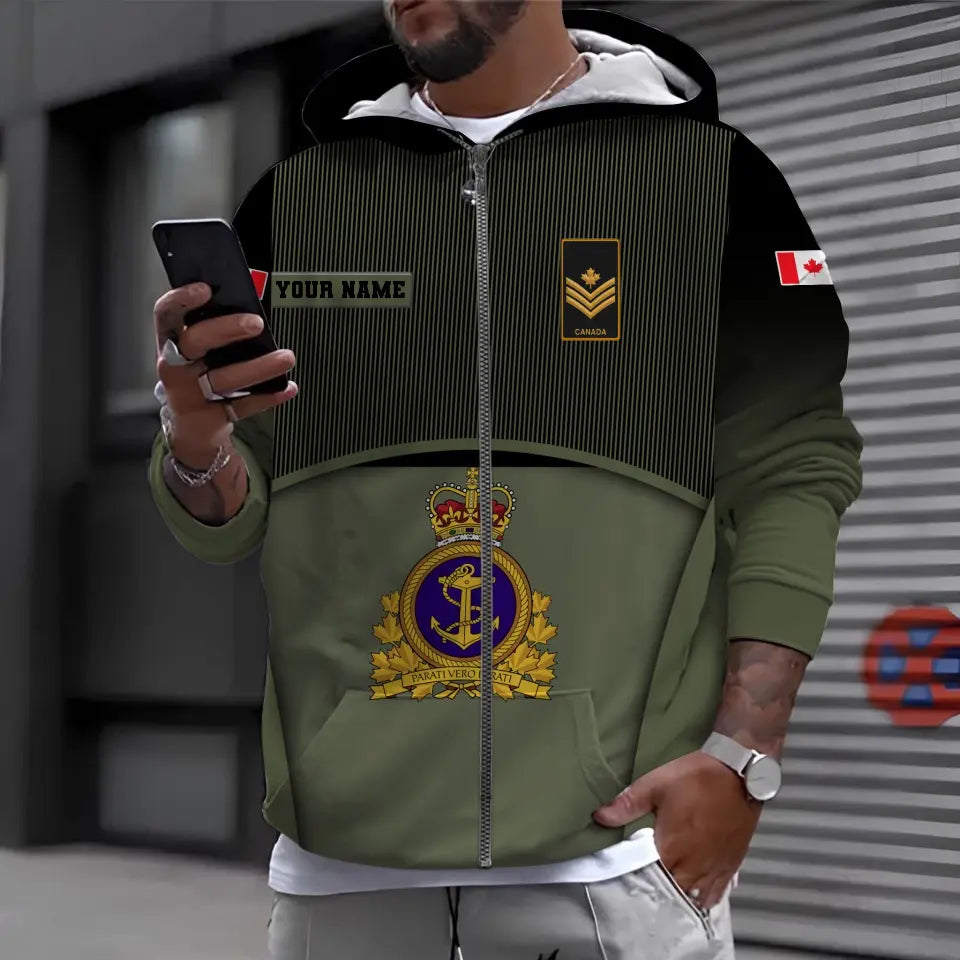 Personalized Canadian Soldier/ Veteran Camo With Name And Rank Bomber Jacket 3D Printed - 17029440