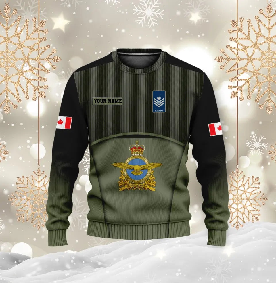 Personalized Canadian Soldier/ Veteran Camo With Name And Rank Bomber Jacket 3D Printed - 17029440