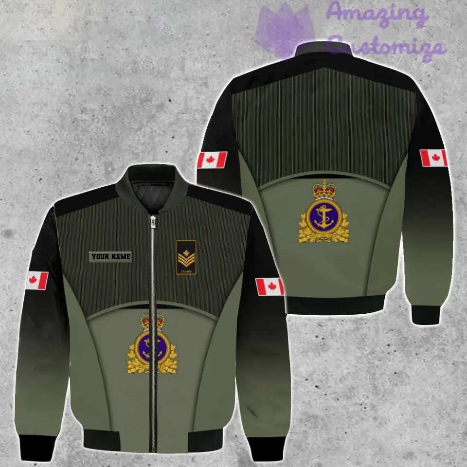 Personalized Canadian Soldier/ Veteran Camo With Name And Rank Bomber Jacket 3D Printed - 17029440