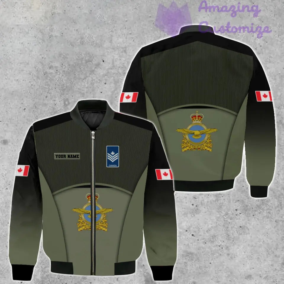 Personalized Canadian Soldier/ Veteran Camo With Name And Rank Bomber Jacket 3D Printed - 17029440