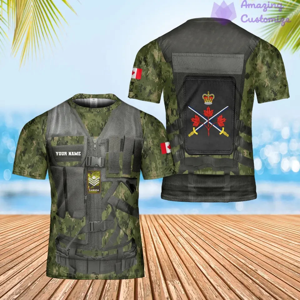 Personalized Canadian Soldier/ Veteran Camo With Name And Rank Bomber Jacket 3D Printed - 17049312