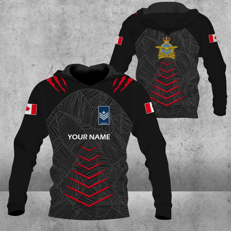 Personalized Canadian Soldier/ Veteran Camo With Name And Rank Hoodie 3D Printed - 17053632