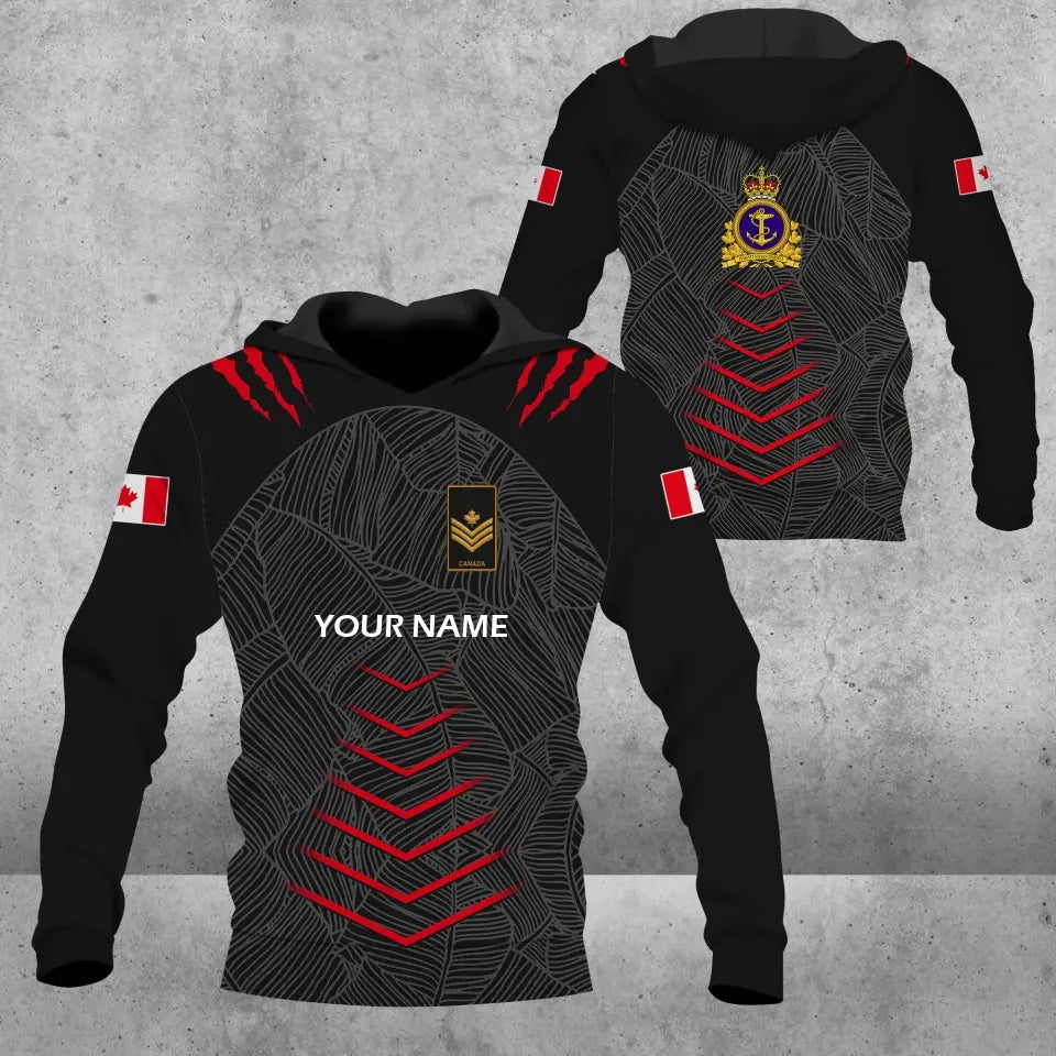 Personalized Canadian Soldier/ Veteran Camo With Name And Rank Hoodie 3D Printed - 17053632
