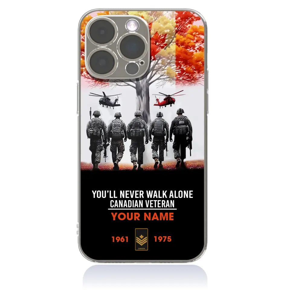 Personalized Canada Soldier/Veterans With Rank, Year And Name Phone Case Printed - 17086464