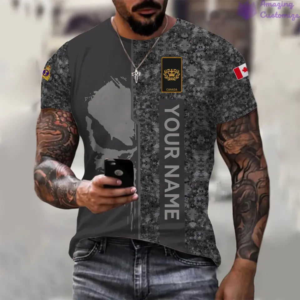 Personalized Canada Soldier/ Veteran Camo With Name And Rank Hoodie Printed - 17152992