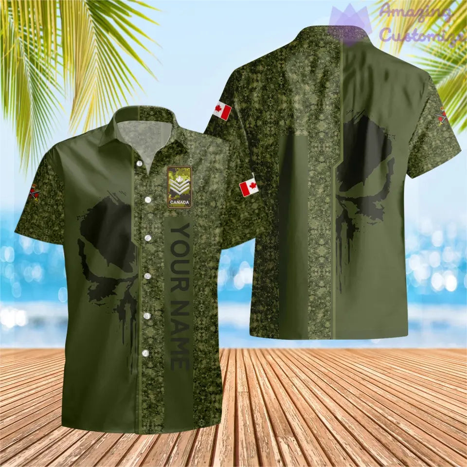 Personalized Canada Soldier/ Veteran Camo With Name And Rank Hoodie Printed - 17152992