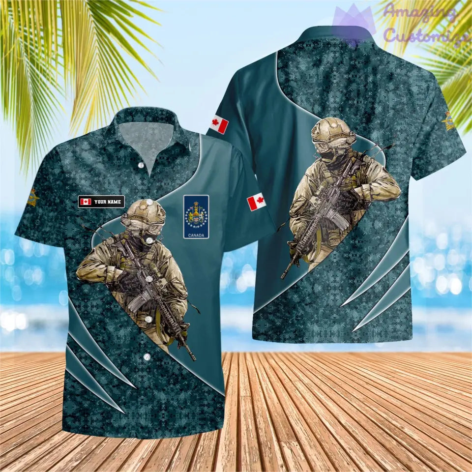 Personalized Canada with Name and Rank Soldier/Veteran Hoodie All Over Printed - 17157312