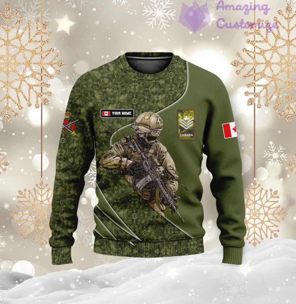 Personalized Canada with Name and Rank Soldier/Veteran Hoodie All Over Printed - 17157312