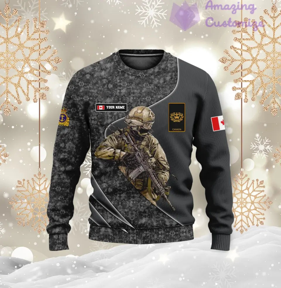 Personalized Canada with Name and Rank Soldier/Veteran Hoodie All Over Printed - 17157312