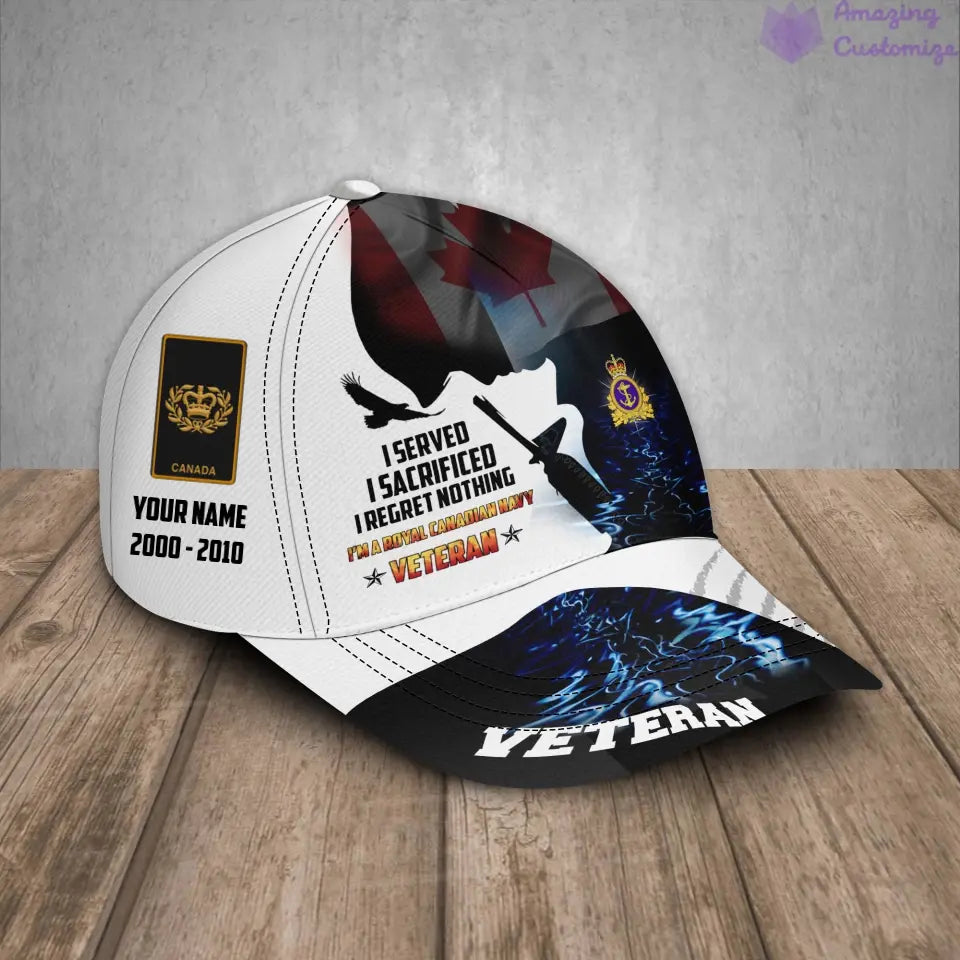 Personalized Rank, Year And Name Canada Soldier/Veterans Camo Baseball Cap - 1717113601