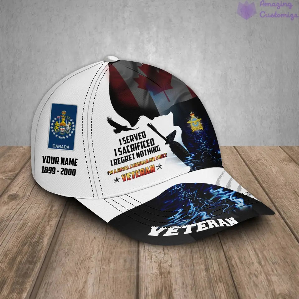 Personalized Rank, Year And Name Canada Soldier/Veterans Camo Baseball Cap - 1717113601