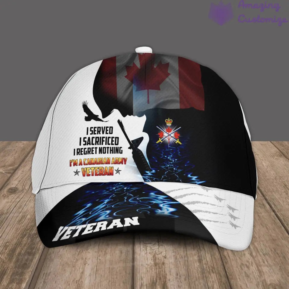 Personalized Rank, Year And Name Canada Soldier/Veterans Camo Baseball Cap - 1717113601