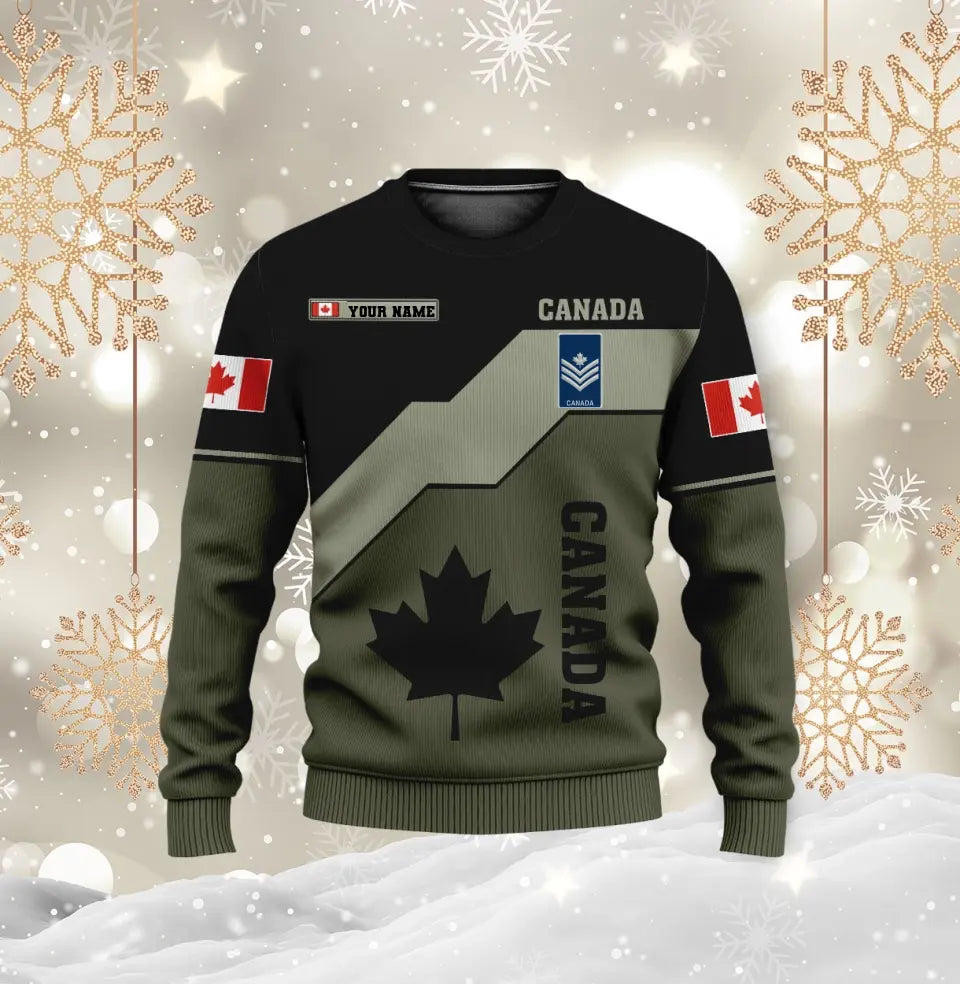 Personalized Canada Solider/ Veteran Camo With Name And Rank Hoodie - 1680220801