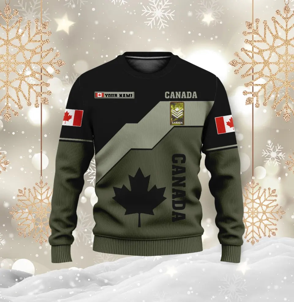 Personalized Canada Solider/ Veteran Camo With Name And Rank Hoodie - 1680220801
