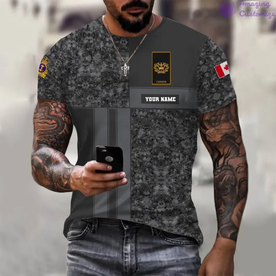 Personalized Canada Soldier/ Veteran Camo With Name And Rank Hoodie Printed - 17150400