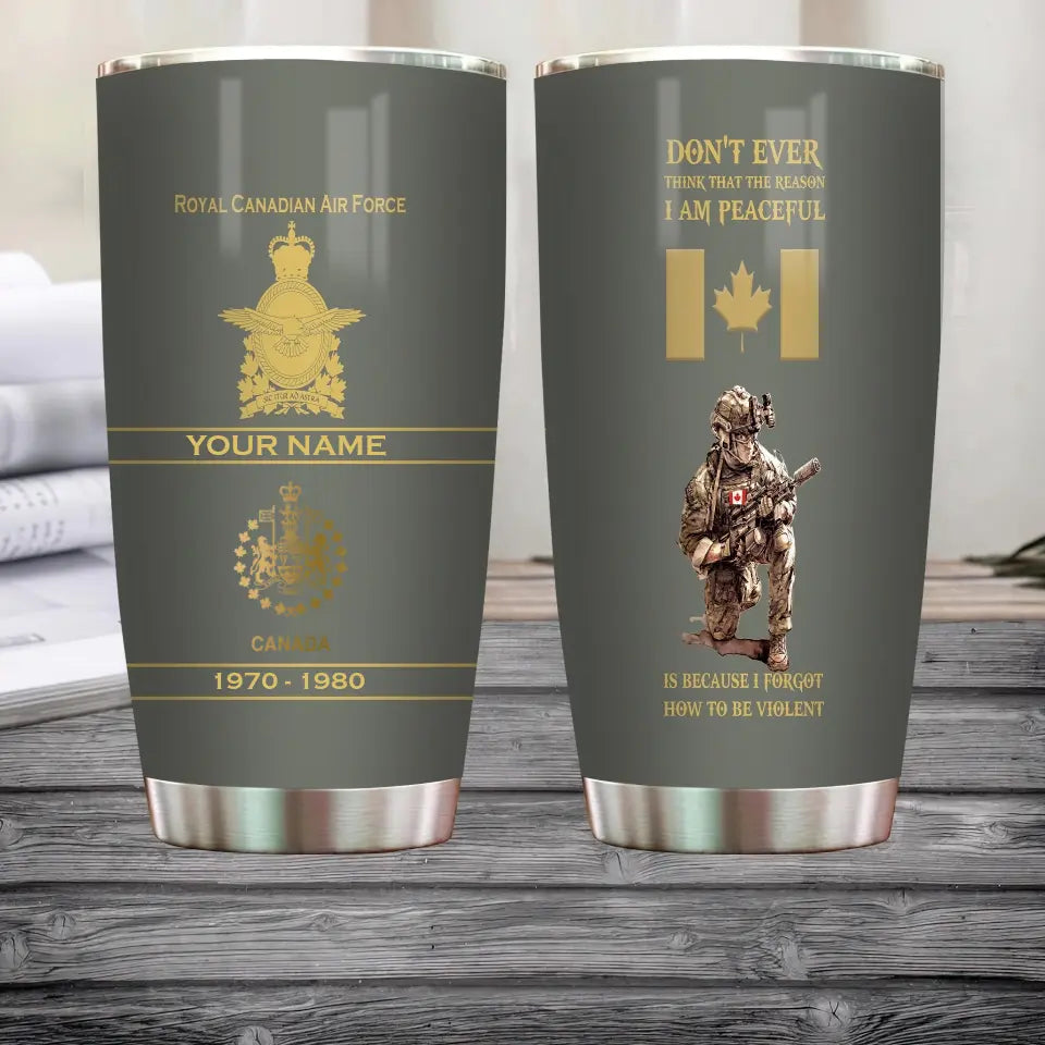 Personalized Canada Veteran/ Soldier With Rank, Year And Name Camo Tumbler - 17180640