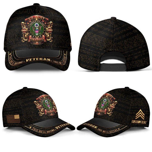Customized 250th Army Division Birthday Hat All Over Printed -1750204804