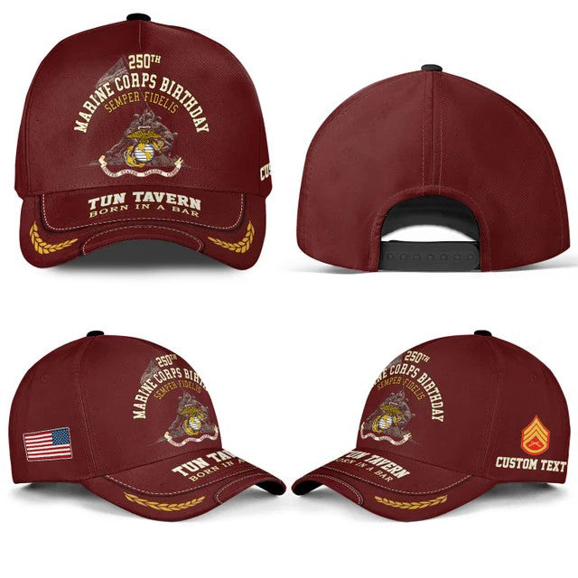 Customized 250th Marines Battalions Birthday Hat All Over Printed -1750204803