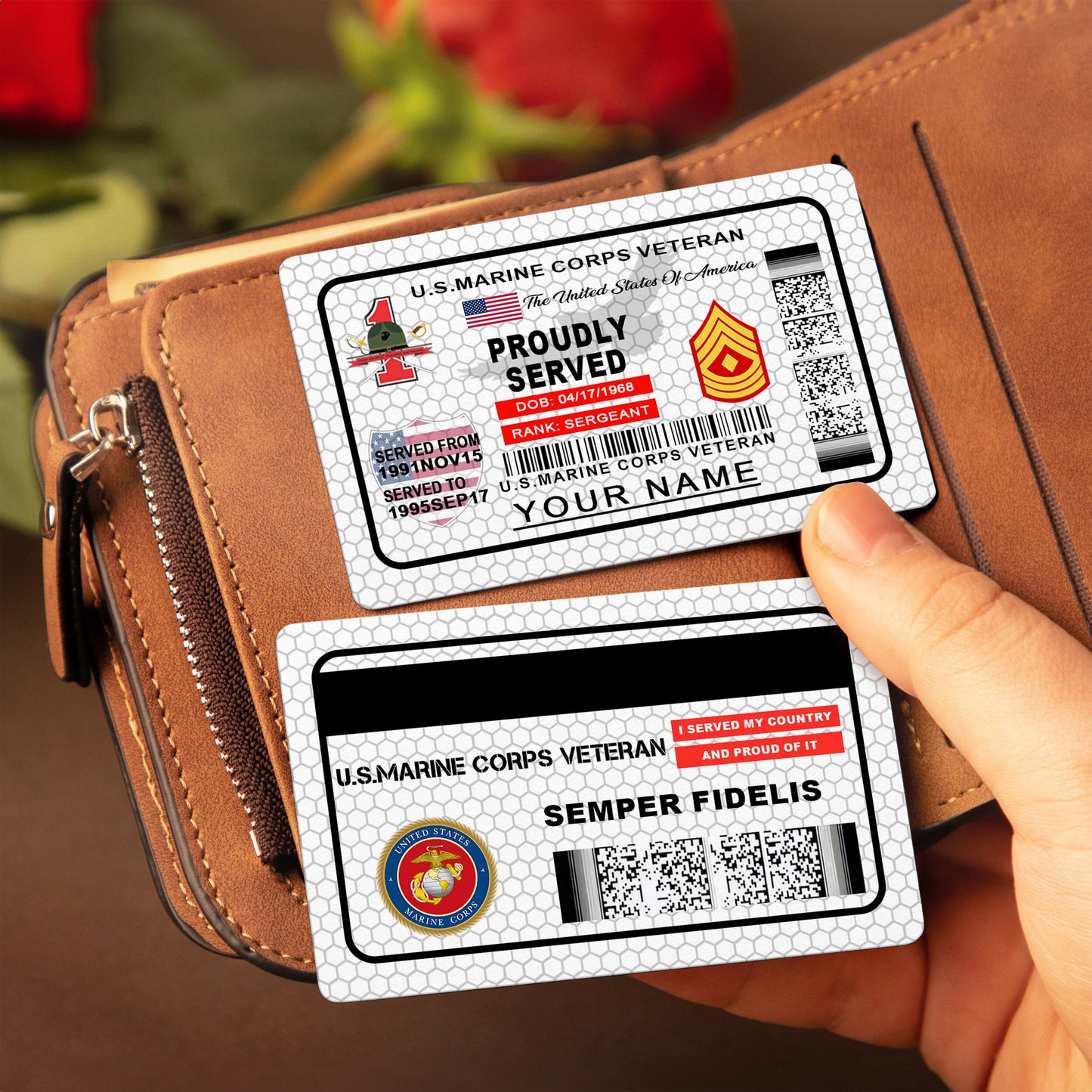 Marines Battalions - Personalized US Soldier/ Veteran Aluminum Wallet Card - 17488224