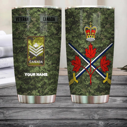 Personalized Canadian Veteran/ Soldier Camo Tumbler All Over Printed - 1680220803