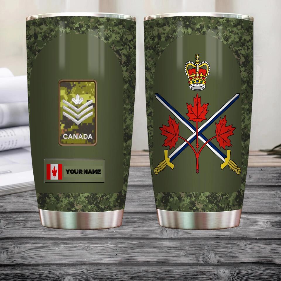 Personalized Canadian Veteran/ Soldier Camo Tumbler All Over Printed - 16802208