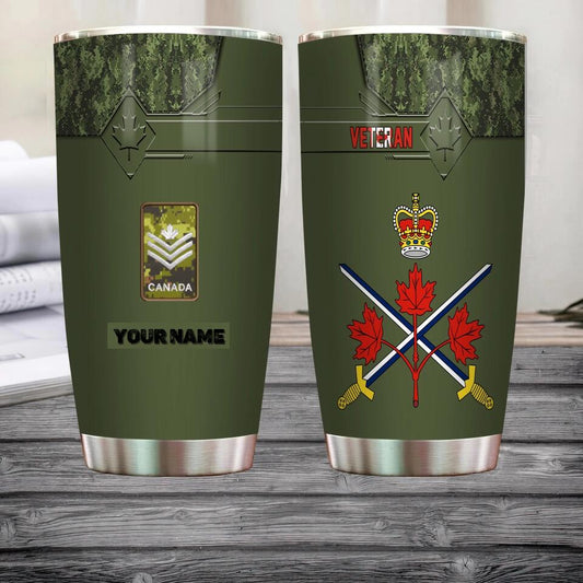 Personalized Canadian Veteran/ Soldier Camo Tumbler All Over Printed - 1680220802