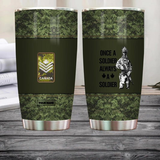 Personalized Canadian Veteran/ Soldier Camo Tumbler All Over Printed - 16807392