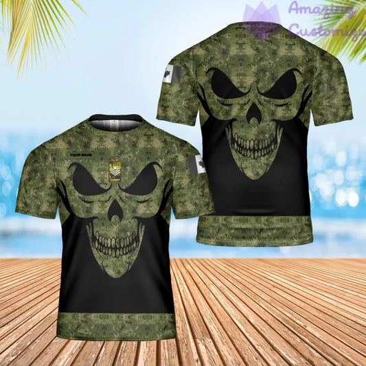 Personalized Canada Solider/ Veteran Camo With Name And Rank T-Shirt 3D Printed - 1687305601