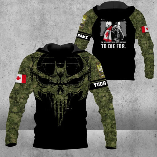 Personalized Canada Soldier/ Veteran Camo With Name And Rank Hoodie 3D Printed - 16939584