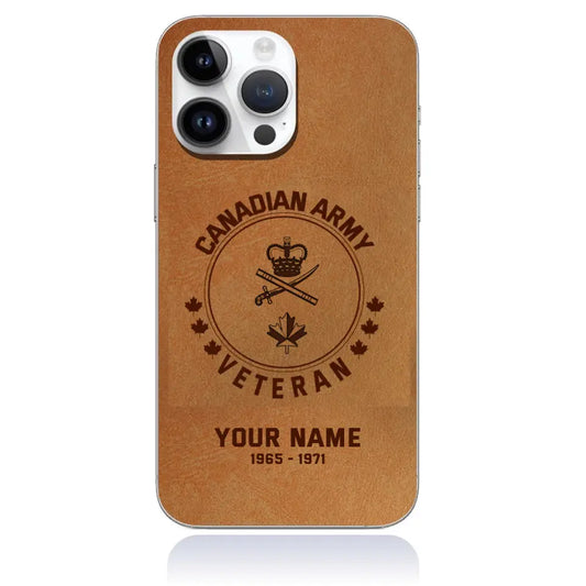 Personalized Canadian Soldier/Veterans With Rank Year And Name Phone Case Printed - Leather Version - 16951680