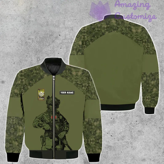 Personalized Canadian Soldier/ Veteran Camo With Name And Rank Bomber Jacket 3D Printed - 16991424