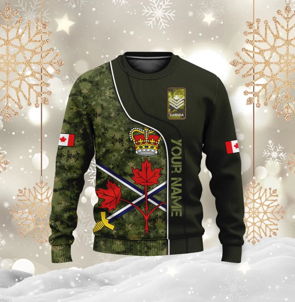 Personalized Canada Soldier/ Veteran Camo With Name And Rank Bomber Jacket 3D Printed - 1697760003