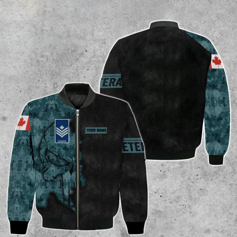 Personalized Canada Soldier/ Veteran Camo With Name And Rank Bomber Jacket 3D Printed - 1697760001