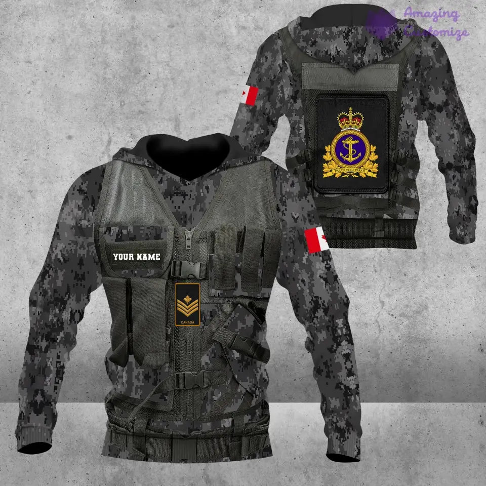 Personalized Canadian Soldier/ Veteran Camo With Name And Rank Bomber Jacket 3D Printed  - 17049312