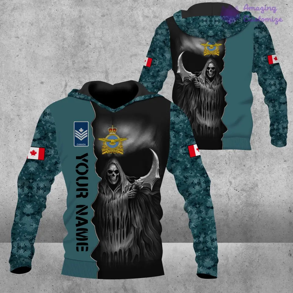 Personalized Canadian Soldier/ Veteran Camo With Name And Rank Ugly Sweater 3D Printed  - 17062272