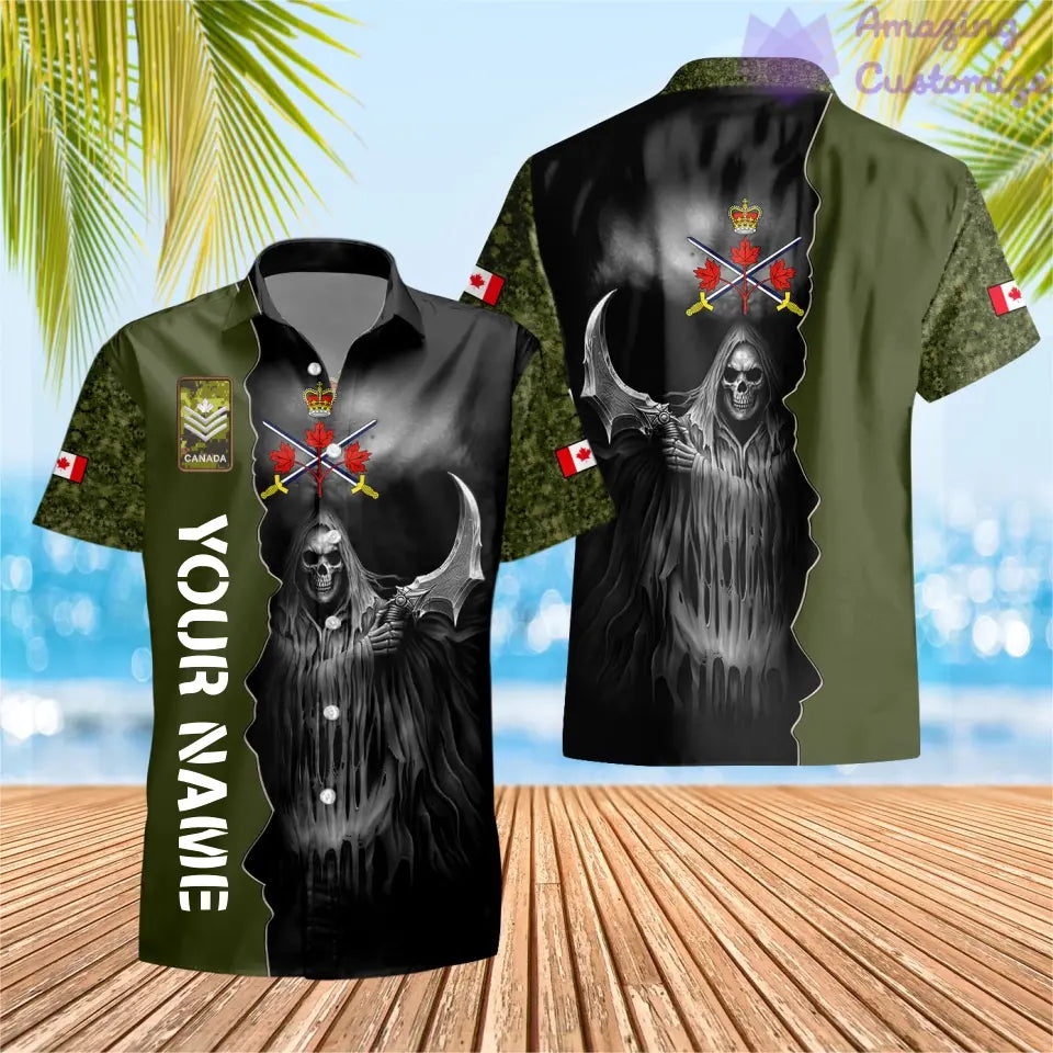 Personalized Canadian Soldier/ Veteran Camo With Name And Rank Ugly Sweater 3D Printed  - 17062272