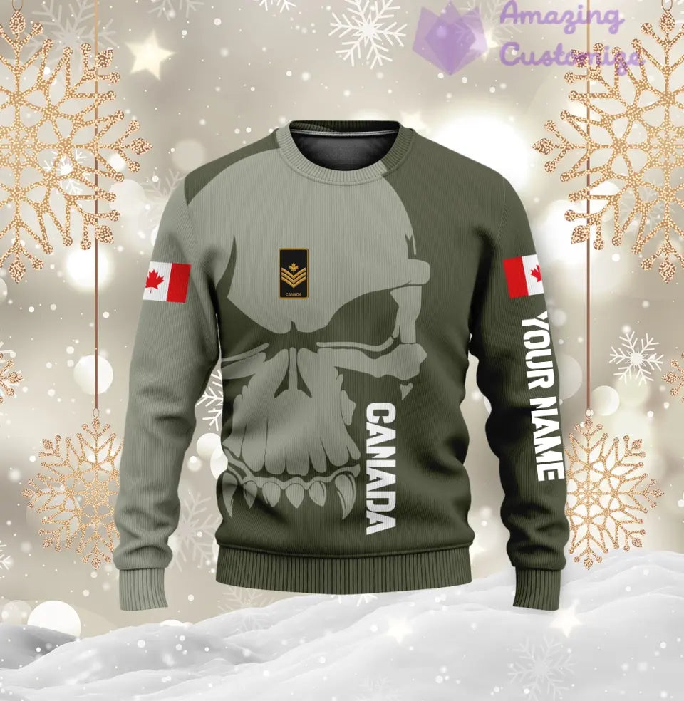 Personalized Canadian Soldier/ Veteran Camo With Name And Rank Hawaii Shirt 3D Printed  - 17080416