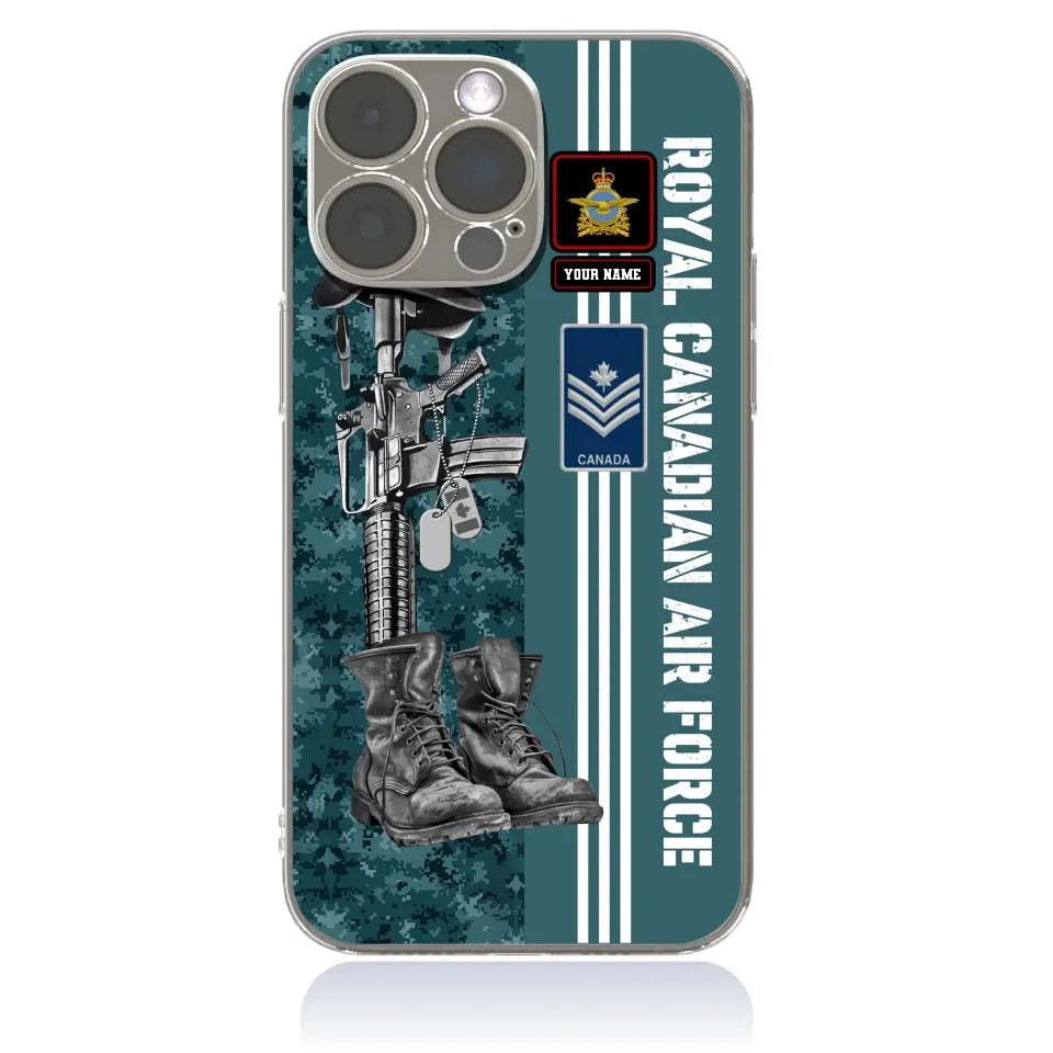 Personalized Canada Soldier/Veterans With Rank, Year And Name Phone Case Printed - 17092512