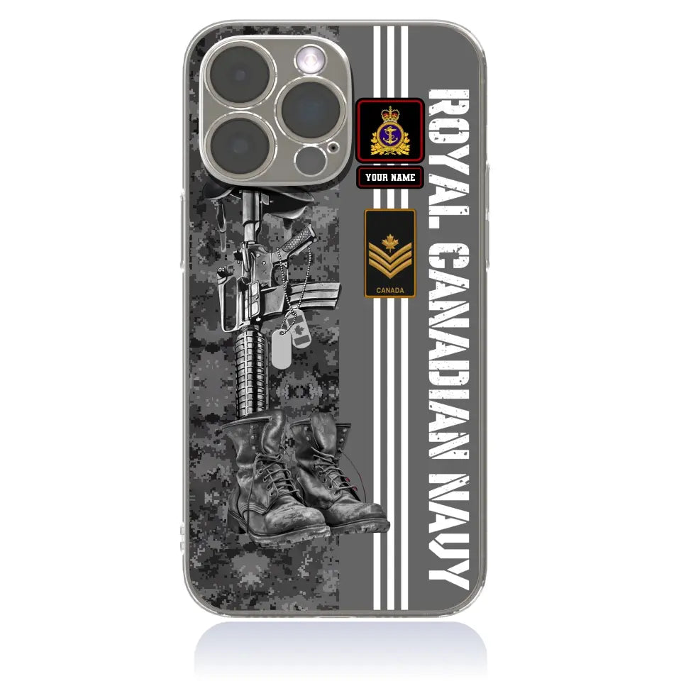 Personalized Canada Soldier/Veterans With Rank, Year And Name Phone Case Printed - 17092512