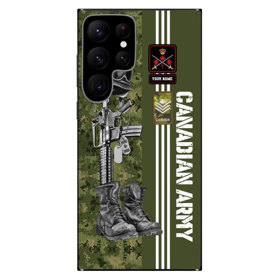 Personalized Canada Soldier/Veterans With Rank, Year And Name Phone Case Printed - 17092512